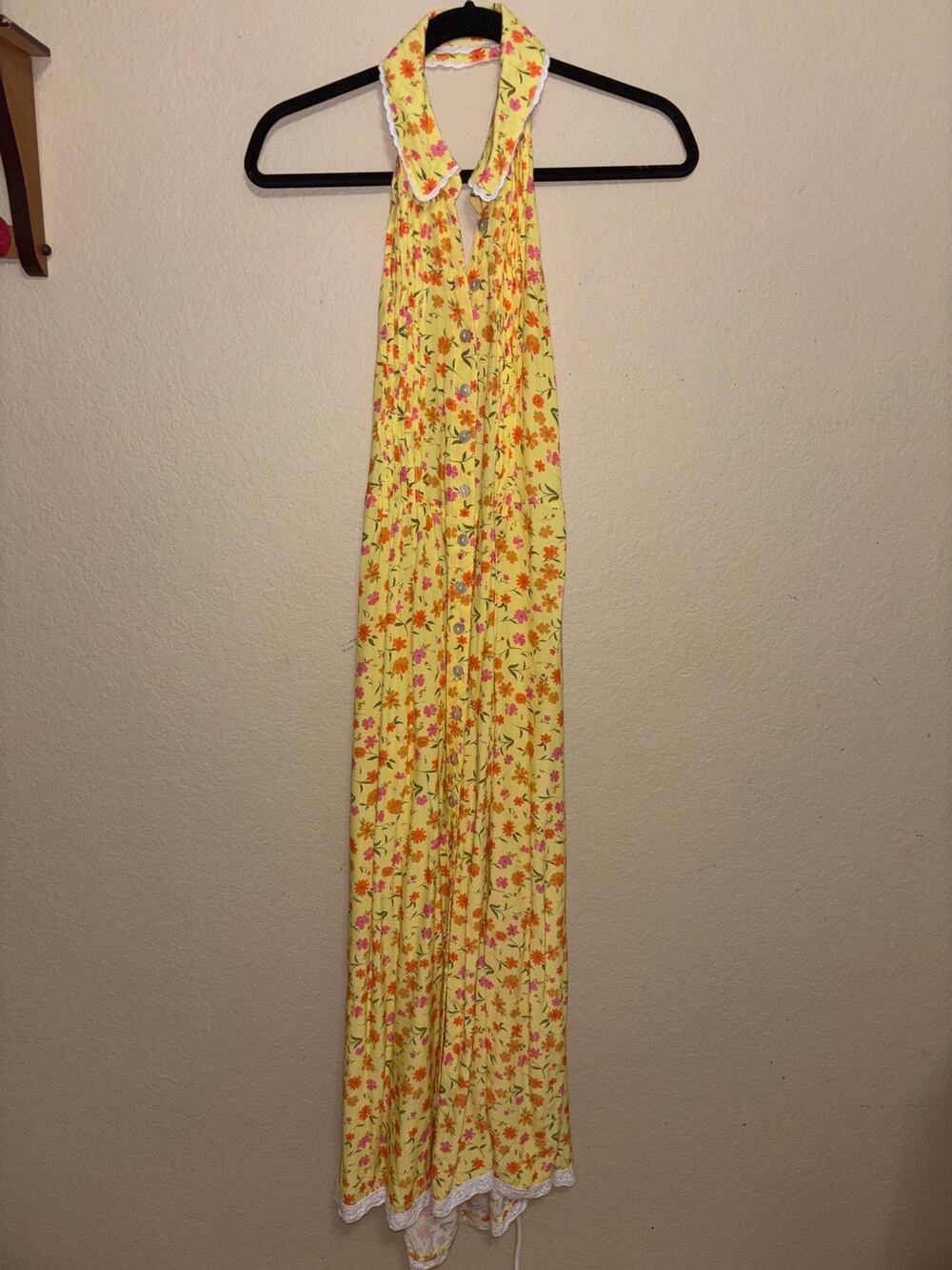 Free People floral halter maxi dress